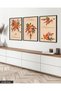 Boho Style, Flower, 3 Piece Black Wooden Framed Painting Act - 4