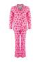 Pembe %100 Pamuklu Kalp & Leopar Desenli Gömlek-Pantolon Örme Pijama Takımı TBBAW26AI00017 - 6
