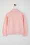 Pembe Slogan Baskılı Mini Me Polo Yaka Kız Çocuk Kalın/ İçi Polar Sweatshirt TKDAW26SW00009 - 5