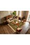 Mosso Beige Themed Floral Detailed Flamingo Patterned Woven Base Modern Decorative Carpet Mosso192Beige - 4