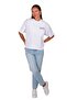 Crying Center Boxed Fit Women's T-Shirt White C590 - 4