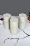 3-Piece Storage Container with Metal Vacuum Lid - Soft Touch Less Series Cream - Large Size - 3