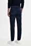 Ds Damat Comfort Fit Navy Blue Straight Jean Jeans Five Pockets Washed Denim Trousers - 4