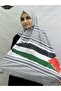 شال الباشمينا ذو هامش طويل بنمط الفوشيا الفلسطيني - 3