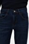 Ds Damat Comfort Fit Navy Blue Straight Jean Jeans Five Pockets Washed Denim Trousers - 6
