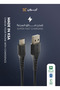 كابل شحن سريع USB A إلى Type C للهواتف المحمولة بطول 1 متر قماشي لأجهزة iPhone15/16 وAndroid