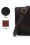 Brown Color Shk127 Faux Leather Inner Zipper Pocket Snap Closure Hand, Arm and Shoulder Bag - 5