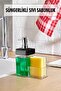 Black Color Liquid Soap Dispenser with Sponge Holder Bowl 450 ml