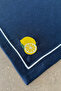 Limora Embroidered Minimal Lemon Framed 1 Piece American Service 45X35 cm - Navy Blue - 4