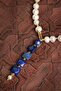 Certified Natural Pearl & Lapis Lazuli Silver Accessory Necklace - 3