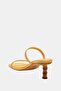 The Leilei Women's Yellow Heeled Slippers - 6