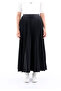 Maxi Length Black Pleated Skirt - 5