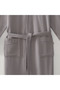 Alessa Men's Pique Bathrobe 100% Organic Cotton Jacquard Gray - 2