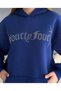 Unisex Oversize Stone Embroidered Hooded Sweatshirt Set - 8