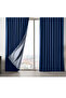 Blackout Curtain 100% Luxury Blackout Dark Navy Double Sided