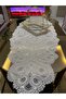 Luxury Runner Living Room Coffee Table Tablecloth French Laced Dowry Cappuccino 1 Piece 133x45cm - 5