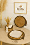 Jute-Wicker American Service-Supla Set, Beige - Natural (Black) Color Matching. - 6