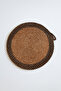 Jute Straw American Service Plate Set Straw Natural Black Color Matching - 4