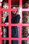 عباية سوداء سادة بأكمام مزمومة - 2
