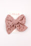 Dried Rose Scallop Bow Girl's Clip Buckle - 2