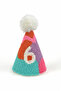 Multi Color Carnival Punch Embroidered 6 Number Funnel Birthday Clip Buckle