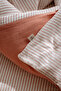 Single (Without Sheets) Muslin Duvet Cover Set 150X200 cm |   Line Series - Coral - 7