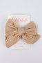 Beige Scallop Bow Girls' Clip Buckle