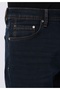 Regular Fit Mid Waist Straight Leg Men's Dark Indigo Jean Trousers - 5