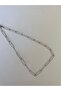 Silvery Paperclip Silver Steel Necklace - 5