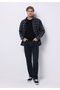 Regular Fit Mid Waist Straight Leg Men's Dark Indigo Jean Trousers
