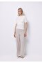 Regular Fit Mid Waist Straight Women's Gray Sweatpants - 3