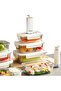 Rectangular Food Vacuum Glass Storage Container Set – 3 Pieces, Automatic & Manual Pump - 8