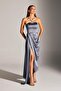 MORIE GRAY STRAPLESS EVENING DRESS - 3