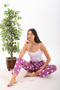 Women's Purple Heart Printed Ribbon Pajama Bottoms - 5