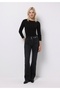 U.Sleeve Black Women's T-Shirt - 3
