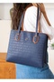 justpolo women's blue denim large shoulder bag - 4