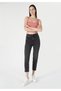 Slim Fit Mid Waist Slimming Leg Women's Gray Jean Trousers - 3