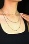 Modern Elegance with Steel Triple Ball Chain Silver Color Necklace - 2