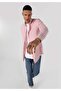 Regular Fit Shirt Neck Checkered Men's Red Long Sleeve Shirt
