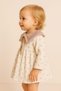 Baby Girl Removable Plush Collar Floral Print Long Sleeve Dress 3-6-9-12-18-24 Months - 2