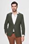 Ds Groom Regular Fit Green Dobby Double Slit Wool Blazer Fabric Jacket
