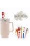 1 Piece French Bulldog Stanly Quencher Compatible Straw Stopper Cap - 7