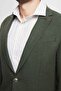 Ds Groom Regular Fit Green Dobby Double Slit Wool Blazer Fabric Jacket - 2