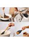Wooden Handle Heat Resistant Silicone 12 Piece Serving Spoon Set - 4
