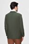 Ds Groom Regular Fit Green Dobby Double Slit Wool Blazer Fabric Jacket - 3