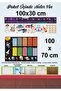Educational Planets and Multiplication Painting Large Size Wall Sticker Set 100X70 cm Foil - 6