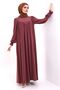 Robadan V Gathered Cuff Elastic Oversize V Roba Dress Dusty Rose - 5