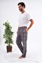 Men's Cotton Pocketed Plaid Printed Elastic Waist Pajama Bottoms Sweatpants - 6