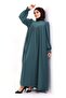 Robadan V Gathered Cuff Elastic Oversize V Roba Dress Green - 7