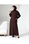Prayer Robe with Shawl, Bitter Brown Luabe, Gift Pouch, Pocketed, Elastic Cuffs - 8
